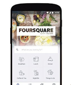 Aplicaciones para restaurantes; Forsquare