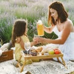 pícnic con zumo de naranja natural
